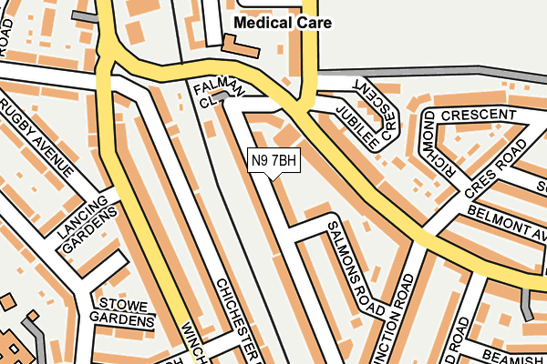 N9 7BH map - OS OpenMap – Local (Ordnance Survey)