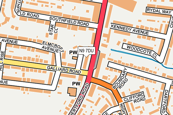 N9 7DU map - OS OpenMap – Local (Ordnance Survey)