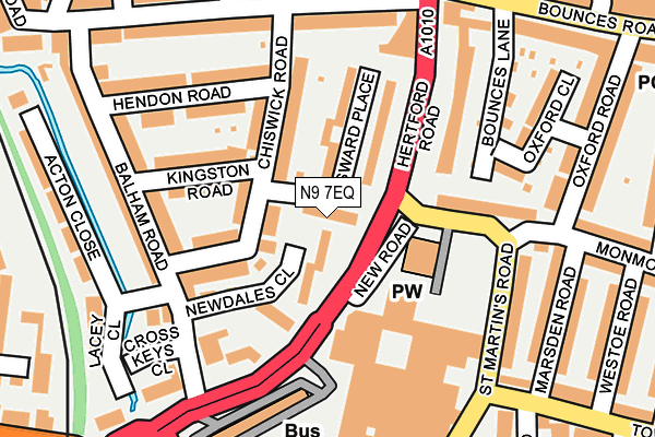 N9 7EQ map - OS OpenMap – Local (Ordnance Survey)