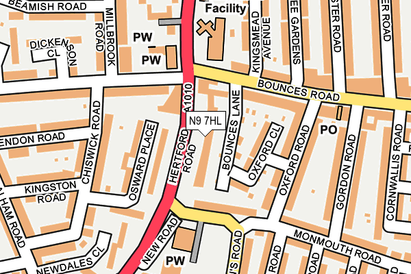 N9 7HL map - OS OpenMap – Local (Ordnance Survey)
