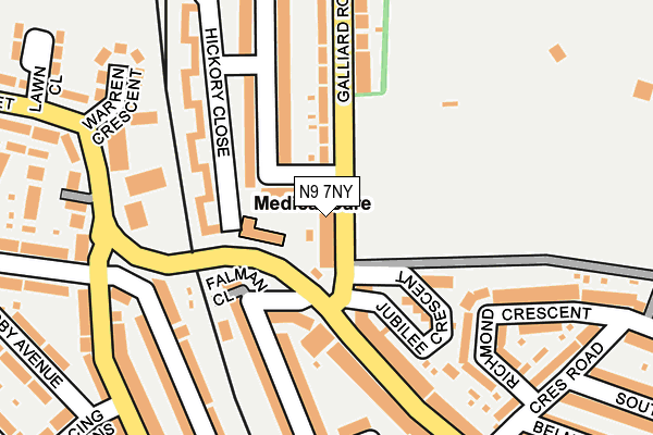 N9 7NY map - OS OpenMap – Local (Ordnance Survey)