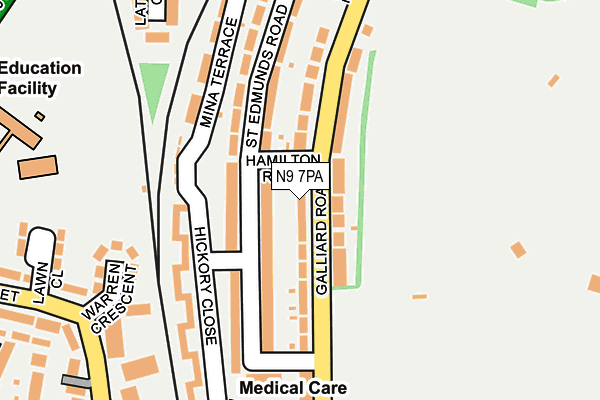 N9 7PA map - OS OpenMap – Local (Ordnance Survey)