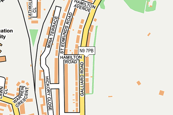 N9 7PB map - OS OpenMap – Local (Ordnance Survey)