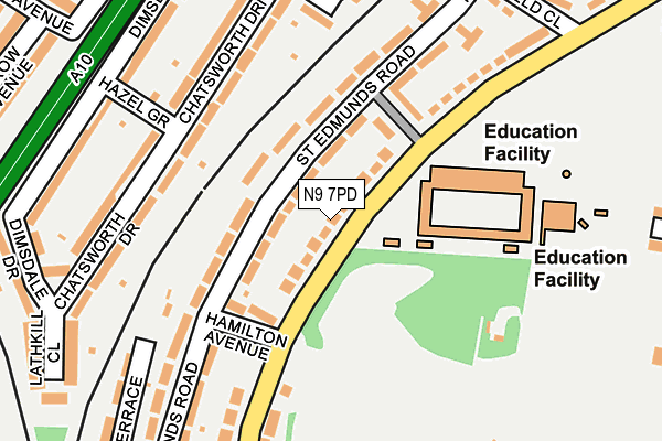 N9 7PD map - OS OpenMap – Local (Ordnance Survey)