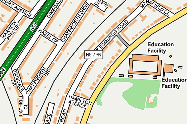 N9 7PN map - OS OpenMap – Local (Ordnance Survey)
