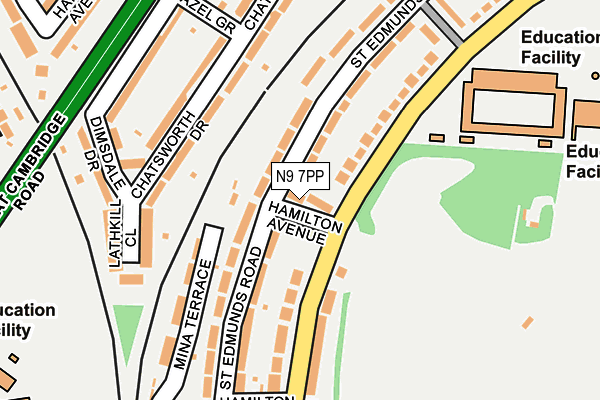 N9 7PP map - OS OpenMap – Local (Ordnance Survey)