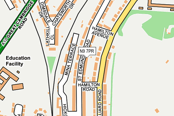 N9 7PR map - OS OpenMap – Local (Ordnance Survey)