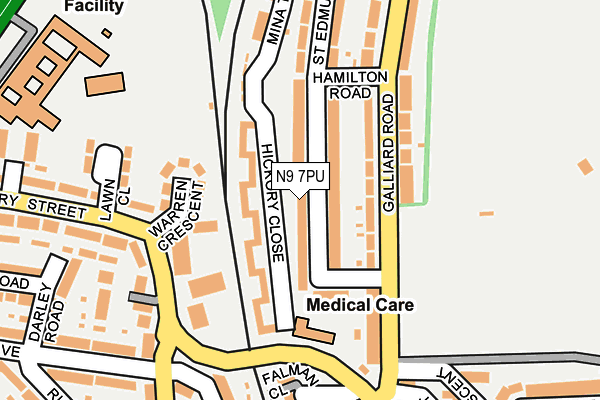 N9 7PU map - OS OpenMap – Local (Ordnance Survey)