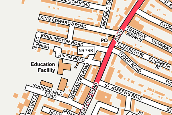 N9 7RB map - OS OpenMap – Local (Ordnance Survey)