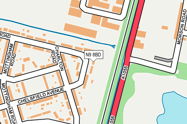 N9 8BD map - OS OpenMap – Local (Ordnance Survey)