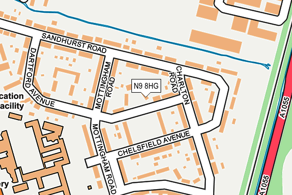 N9 8HG map - OS OpenMap – Local (Ordnance Survey)