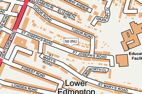 N9 8NU map - OS OpenMap – Local (Ordnance Survey)