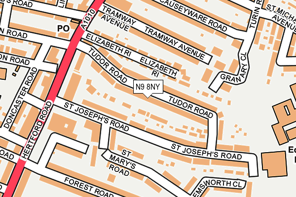 N9 8NY map - OS OpenMap – Local (Ordnance Survey)