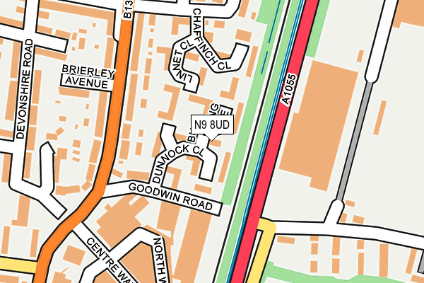 N9 8UD map - OS OpenMap – Local (Ordnance Survey)