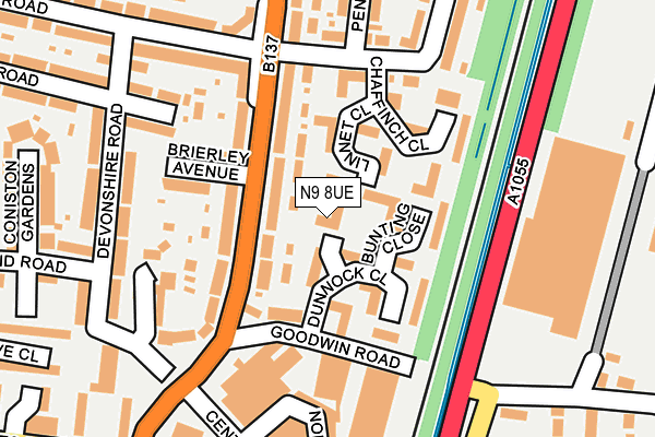 N9 8UE map - OS OpenMap – Local (Ordnance Survey)