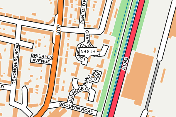 N9 8UH map - OS OpenMap – Local (Ordnance Survey)
