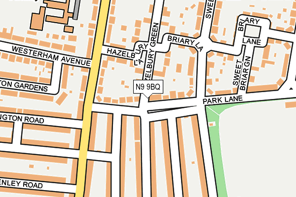 N9 9BQ map - OS OpenMap – Local (Ordnance Survey)