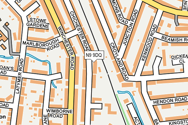 N9 9DQ map - OS OpenMap – Local (Ordnance Survey)