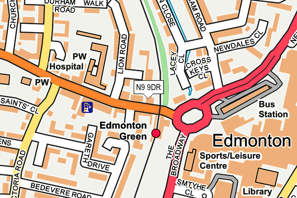 N9 9DR map - OS OpenMap – Local (Ordnance Survey)