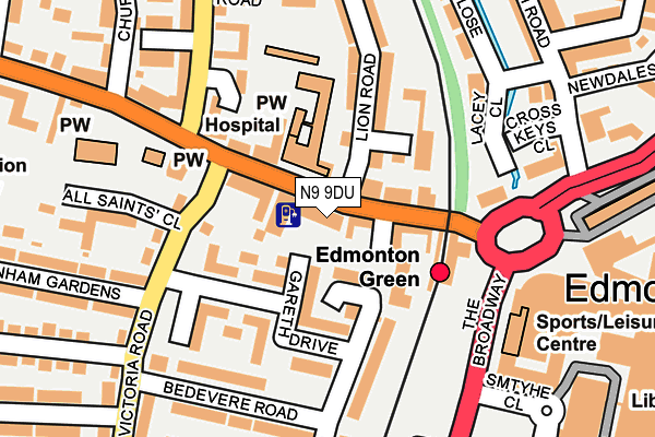 N9 9DU map - OS OpenMap – Local (Ordnance Survey)