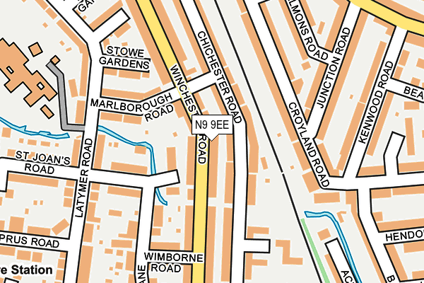 N9 9EE map - OS OpenMap – Local (Ordnance Survey)