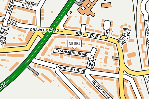 N9 9EJ map - OS OpenMap – Local (Ordnance Survey)