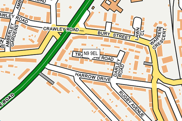 N9 9EL map - OS OpenMap – Local (Ordnance Survey)