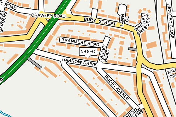 N9 9EQ map - OS OpenMap – Local (Ordnance Survey)