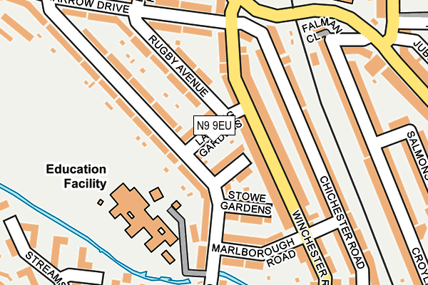 N9 9EU map - OS OpenMap – Local (Ordnance Survey)