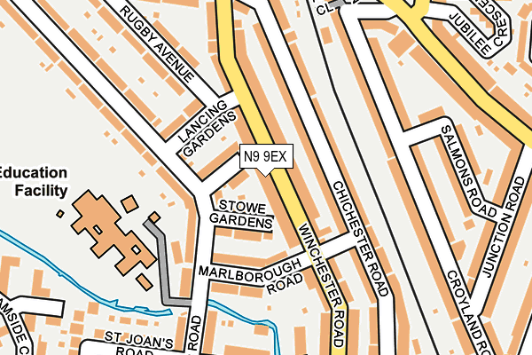 N9 9EX map - OS OpenMap – Local (Ordnance Survey)
