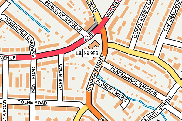 N9 9FB map - OS OpenMap – Local (Ordnance Survey)