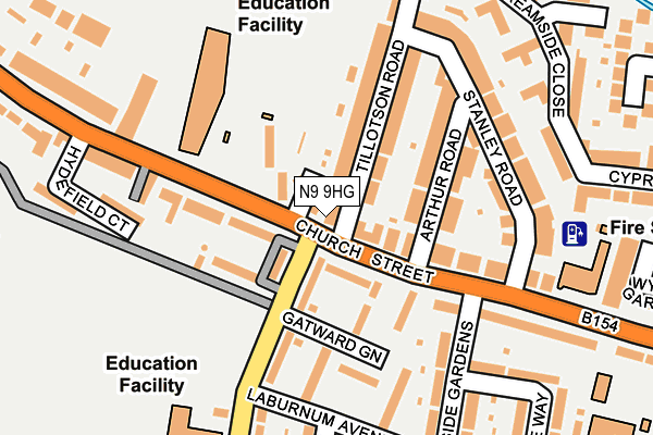 N9 9HG map - OS OpenMap – Local (Ordnance Survey)