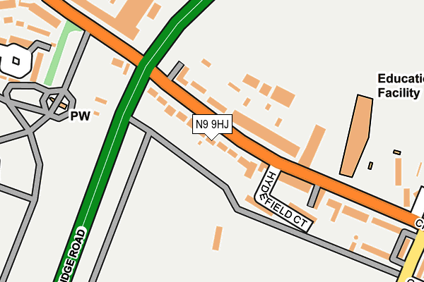 N9 9HJ map - OS OpenMap – Local (Ordnance Survey)