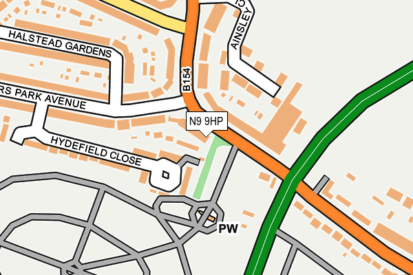 N9 9HP map - OS OpenMap – Local (Ordnance Survey)