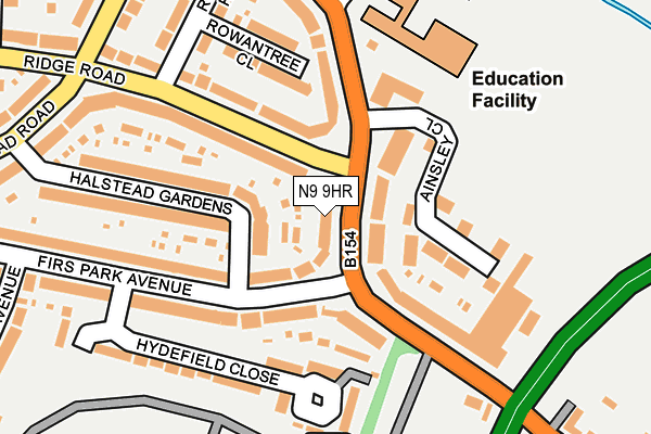 N9 9HR map - OS OpenMap – Local (Ordnance Survey)