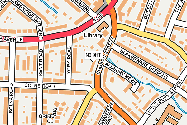 N9 9HT map - OS OpenMap – Local (Ordnance Survey)