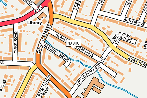 N9 9HU map - OS OpenMap – Local (Ordnance Survey)