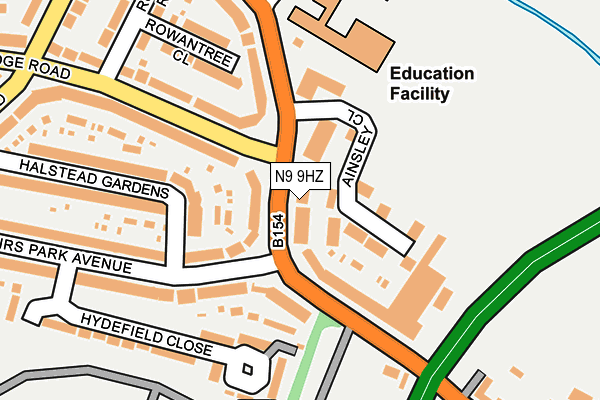 N9 9HZ map - OS OpenMap – Local (Ordnance Survey)