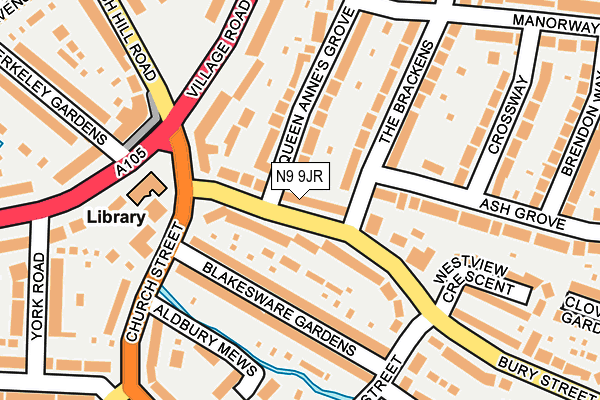 N9 9JR map - OS OpenMap – Local (Ordnance Survey)
