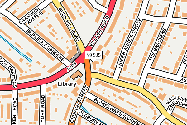N9 9JS map - OS OpenMap – Local (Ordnance Survey)