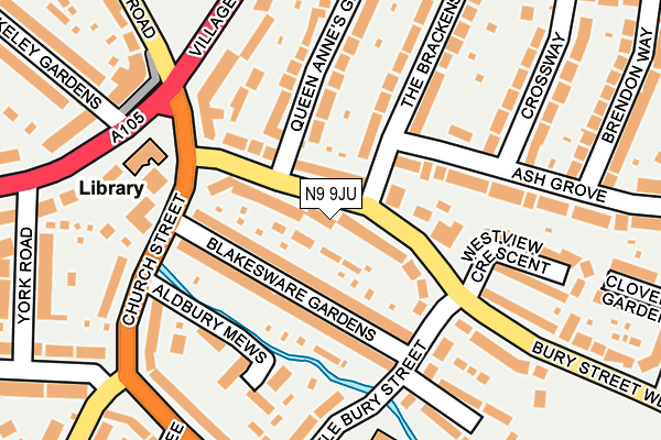N9 9JU map - OS OpenMap – Local (Ordnance Survey)