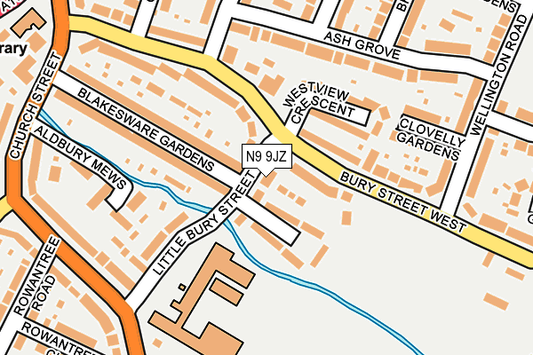 N9 9JZ map - OS OpenMap – Local (Ordnance Survey)