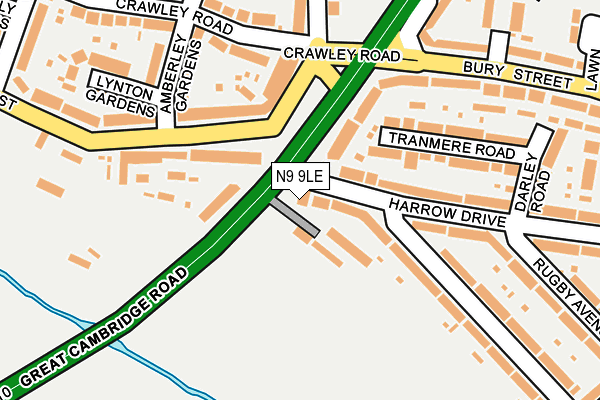 N9 9LE map - OS OpenMap – Local (Ordnance Survey)