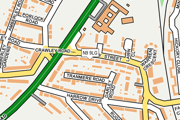 N9 9LG map - OS OpenMap – Local (Ordnance Survey)