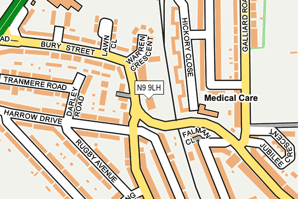 N9 9LH map - OS OpenMap – Local (Ordnance Survey)