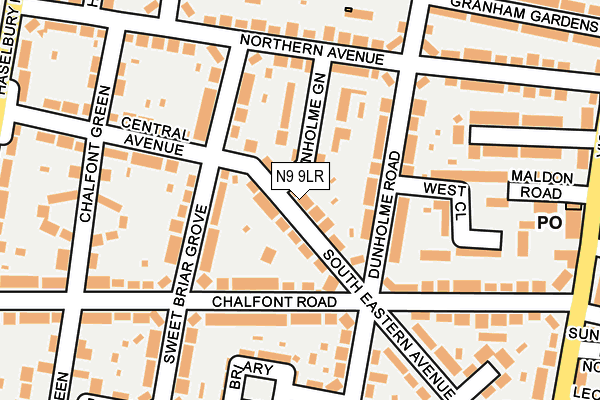 N9 9LR map - OS OpenMap – Local (Ordnance Survey)