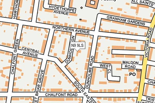 N9 9LS map - OS OpenMap – Local (Ordnance Survey)