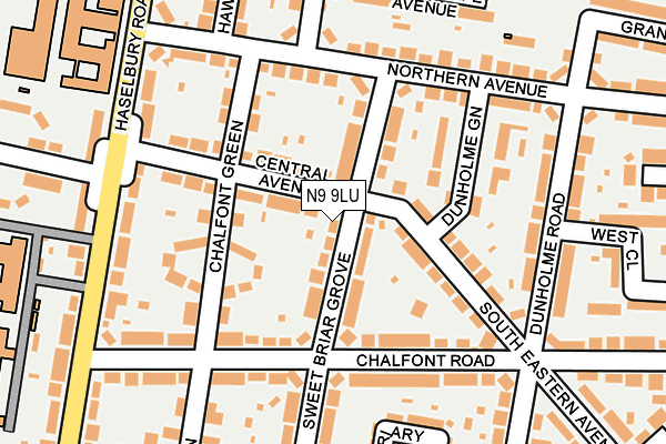 N9 9LU map - OS OpenMap – Local (Ordnance Survey)