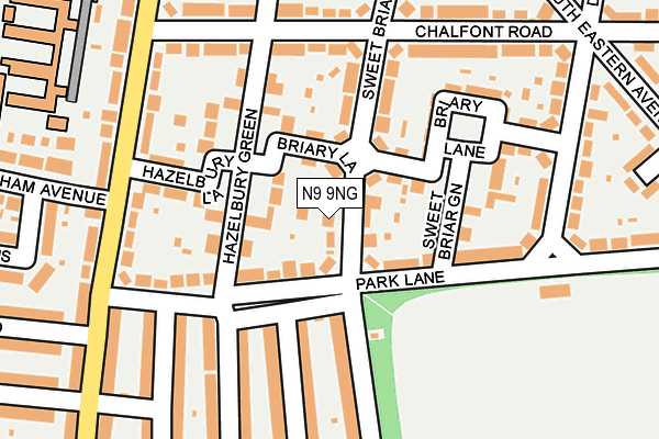 N9 9NG map - OS OpenMap – Local (Ordnance Survey)