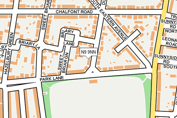 N9 9NN map - OS OpenMap – Local (Ordnance Survey)